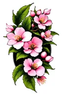 dogwood and cherry blossoms  tattoo design idea