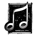 music note with a spotify song code tattoo design idea