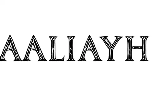 "Aaliyah" tattoo design idea