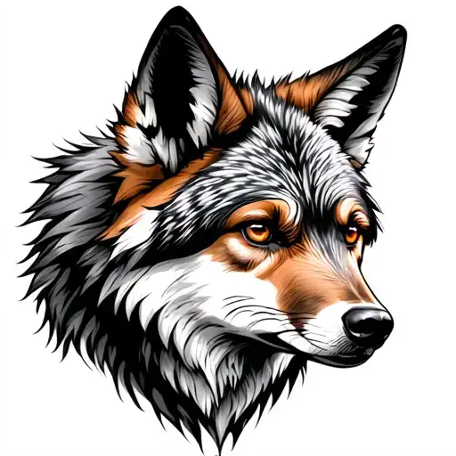 coyote tattoo design idea