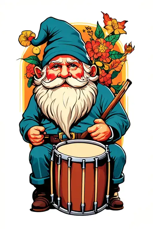 knome with single drum in memory of my dad tattoo design idea