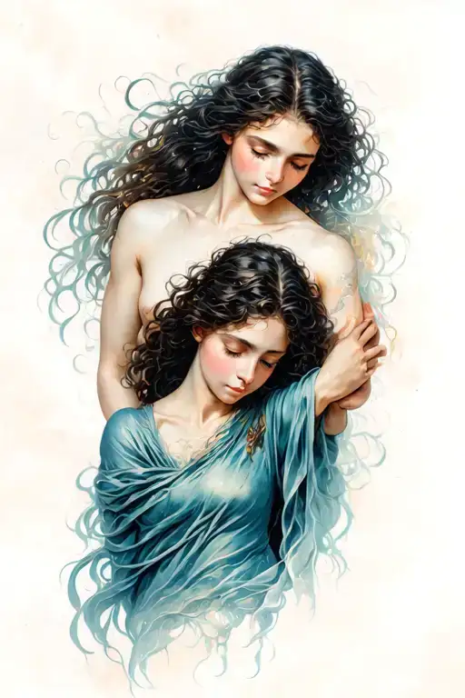 Orpheus and Eurydice Eurydice dying tattoo design idea