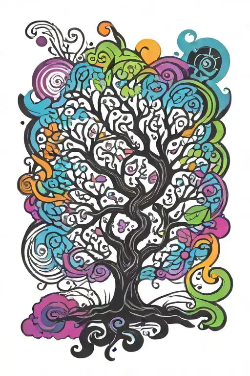 kabbalah tree of life tattoo design idea