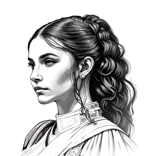 padme star wars tattoo design idea