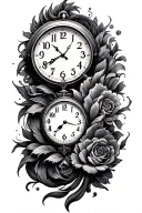 time running tattoo design idea