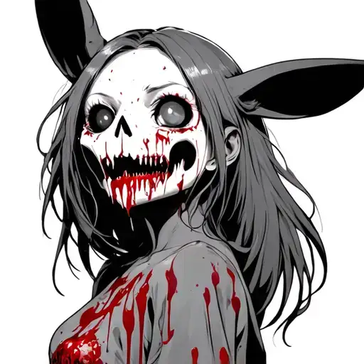 pokémon zombie girl all bloody tattoo design idea