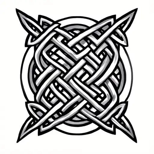 Celtic Continuse Weave pattern inspired tattoo design idea