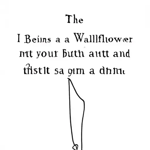 The Perks of Being a Wallflower book reference tattoo design idea