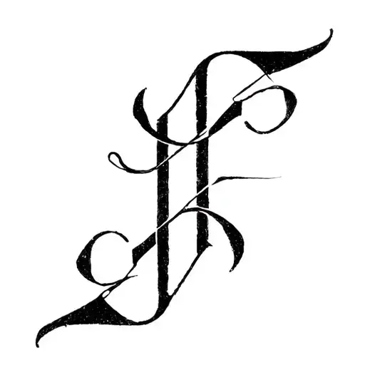 Ambigram with the letter F and S tattoo design idea
