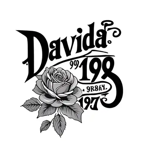 birthdate 09 19 1984 name Davida tattoo design idea
