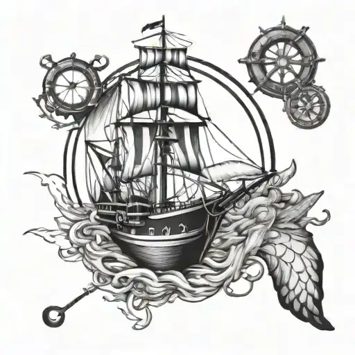nautical tattoo design idea