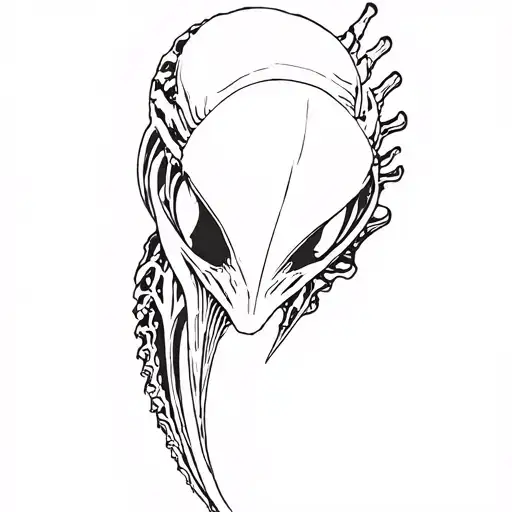 xenomorph in engraving style tattoo design tattoo design idea