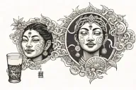 愛,snow,sun,water,rice,milk,women,family,கி,tamil, tattoo design idea