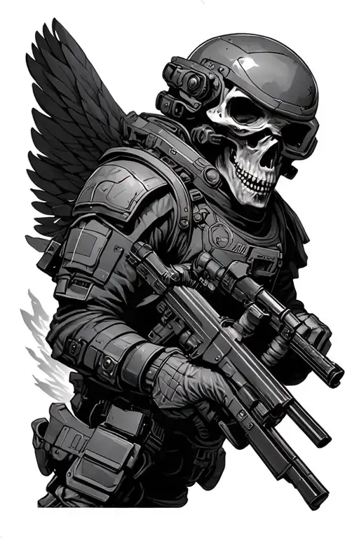 Helldivers 2 Death From Above tattoo design idea
