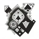 7 of diamonds tattoo design idea
