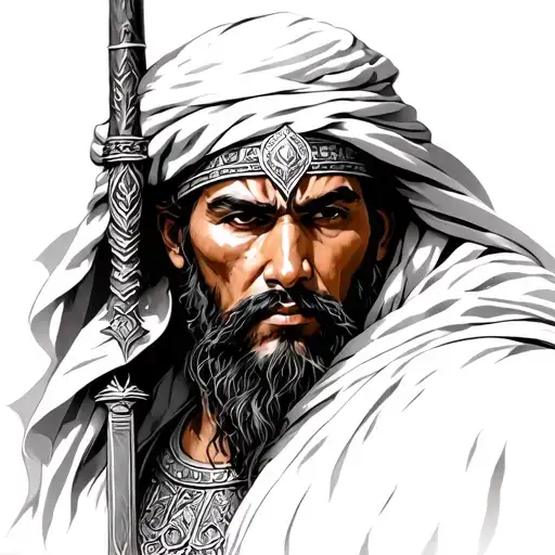 Arab Warrior tattoo design idea