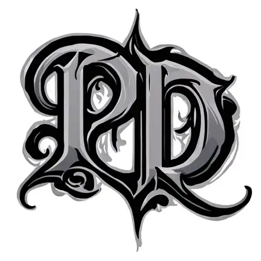 the letters PP  tattoo design idea