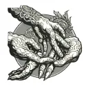creation of Adam hands pointing tattoo design idea
