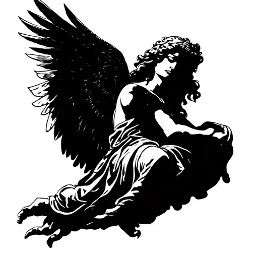 biblical accurate angel tattoo design idea