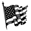 Tattered Flag tattoo design idea