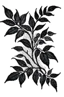 willow vine dotwork dark tattoo design idea