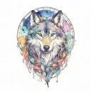 wolf head tattoo design idea