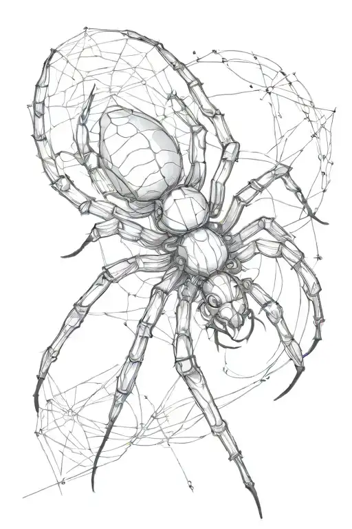 black widow spider tattoo design idea