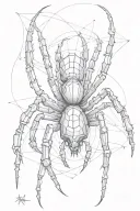 black widow spider tattoo design idea