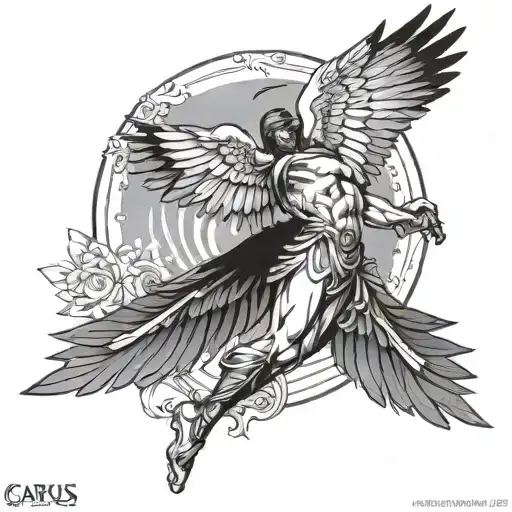 Icarus tattoo design idea