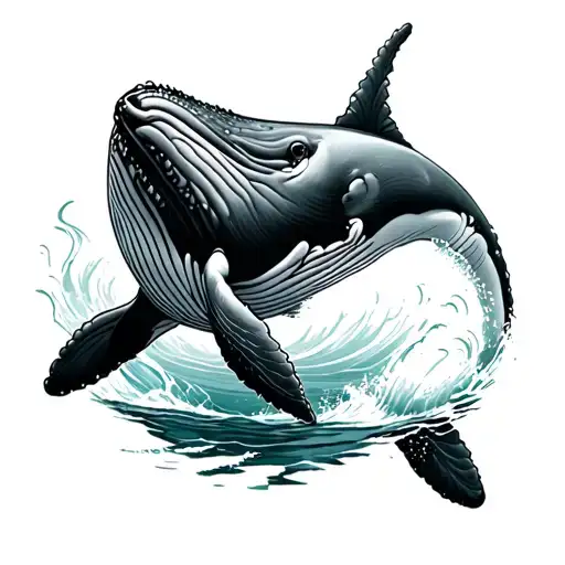 Humpback Whale tattoo design idea