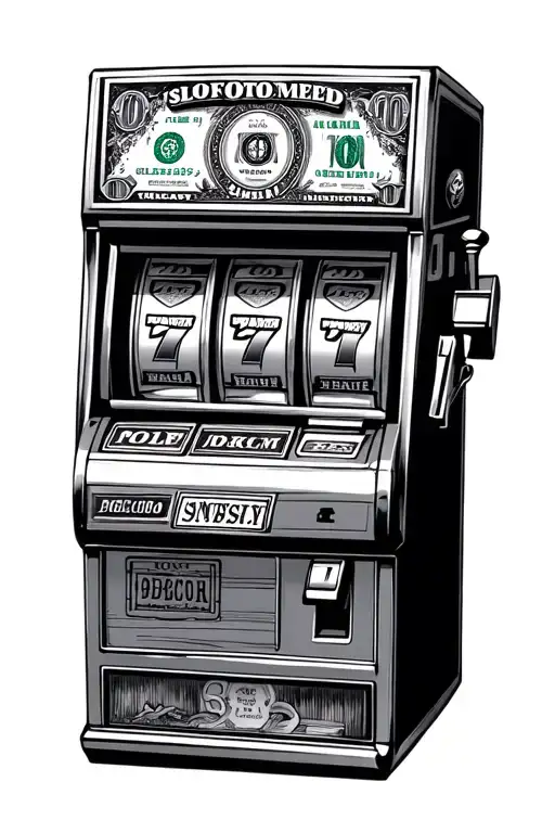 Slot Machine Money tattoo design idea