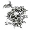rip dad tattoo design idea