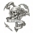 rip dad tattoo design idea