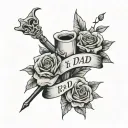rip dad tattoo design idea