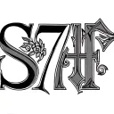 1972 in Roman numerals with s and f in it tattoo design idea