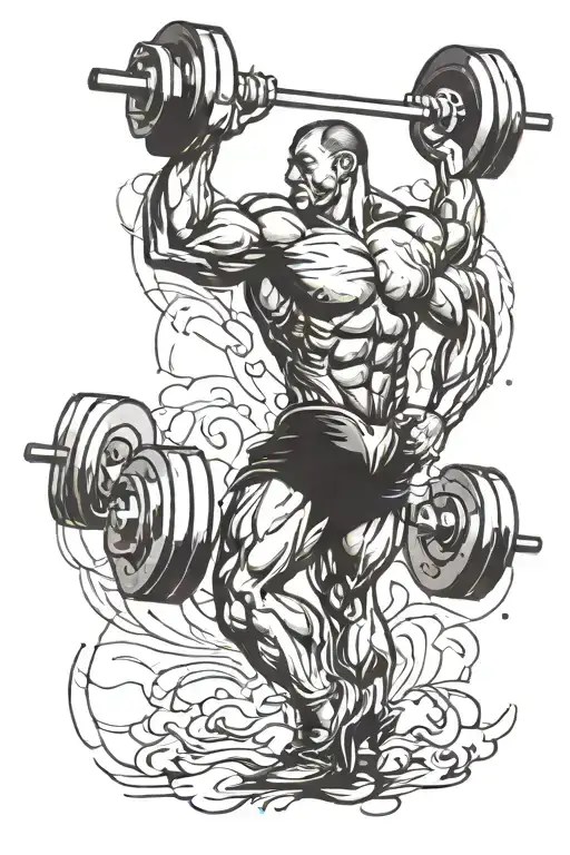bodybuilding weight lifting tattoo design idea