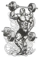 bodybuilding weight lifting tattoo design idea