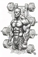 bodybuilding weight lifting tattoo design idea