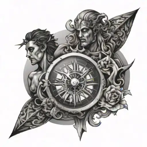 Chronos and Kairos tattoo design idea