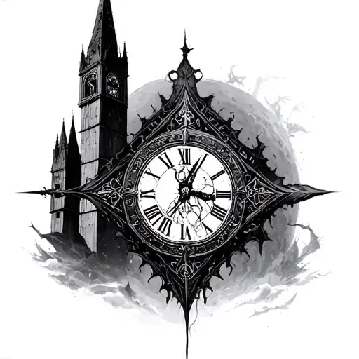 Bloodborne astral clocktower tattoo design idea