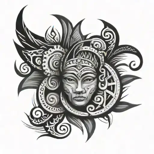 tribal tattoo for being present tattoo design idea