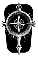 compass tattoo design idea