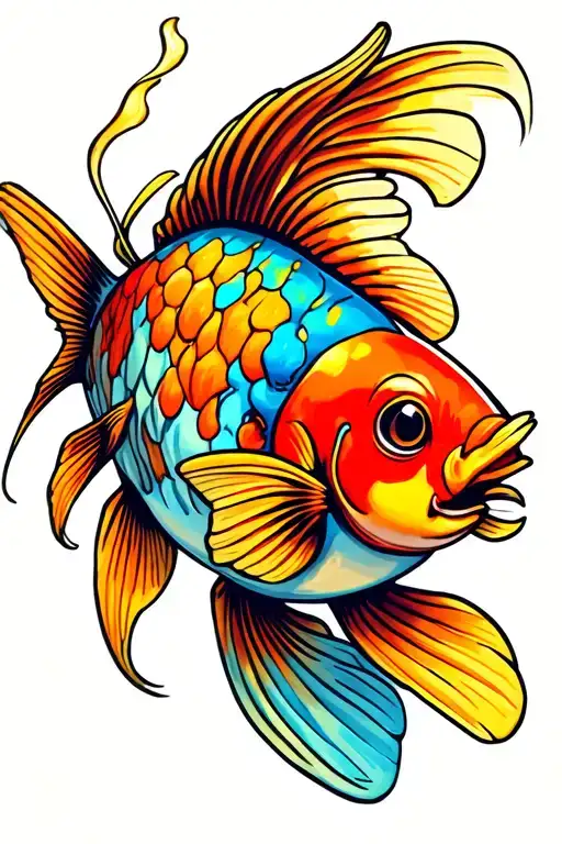 goldfish tattoo design idea