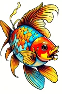 goldfish tattoo design idea