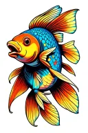goldfish tattoo design idea