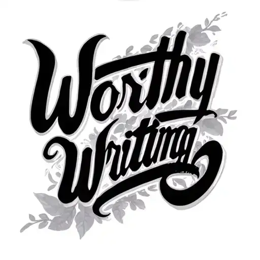 worthy script writing tattoo design idea