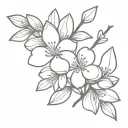 Almond blossoming tattoo design idea