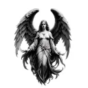seraphim angel tattoo design idea