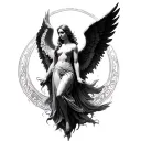 seraphim angel tattoo design idea