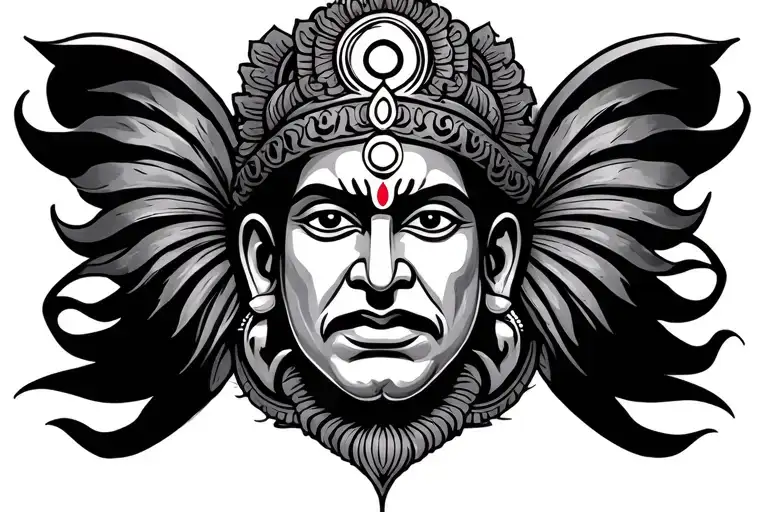 Band Tattoo With Hanuman Ji Gada Chakra Shank tattoo design idea